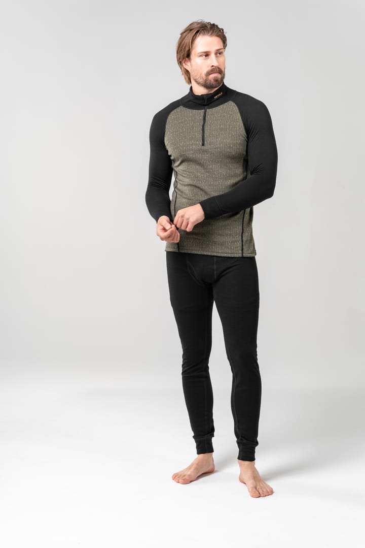 Devold Men's Duo Active Merino 205 Zip Neck Lichen/Caviar Devold