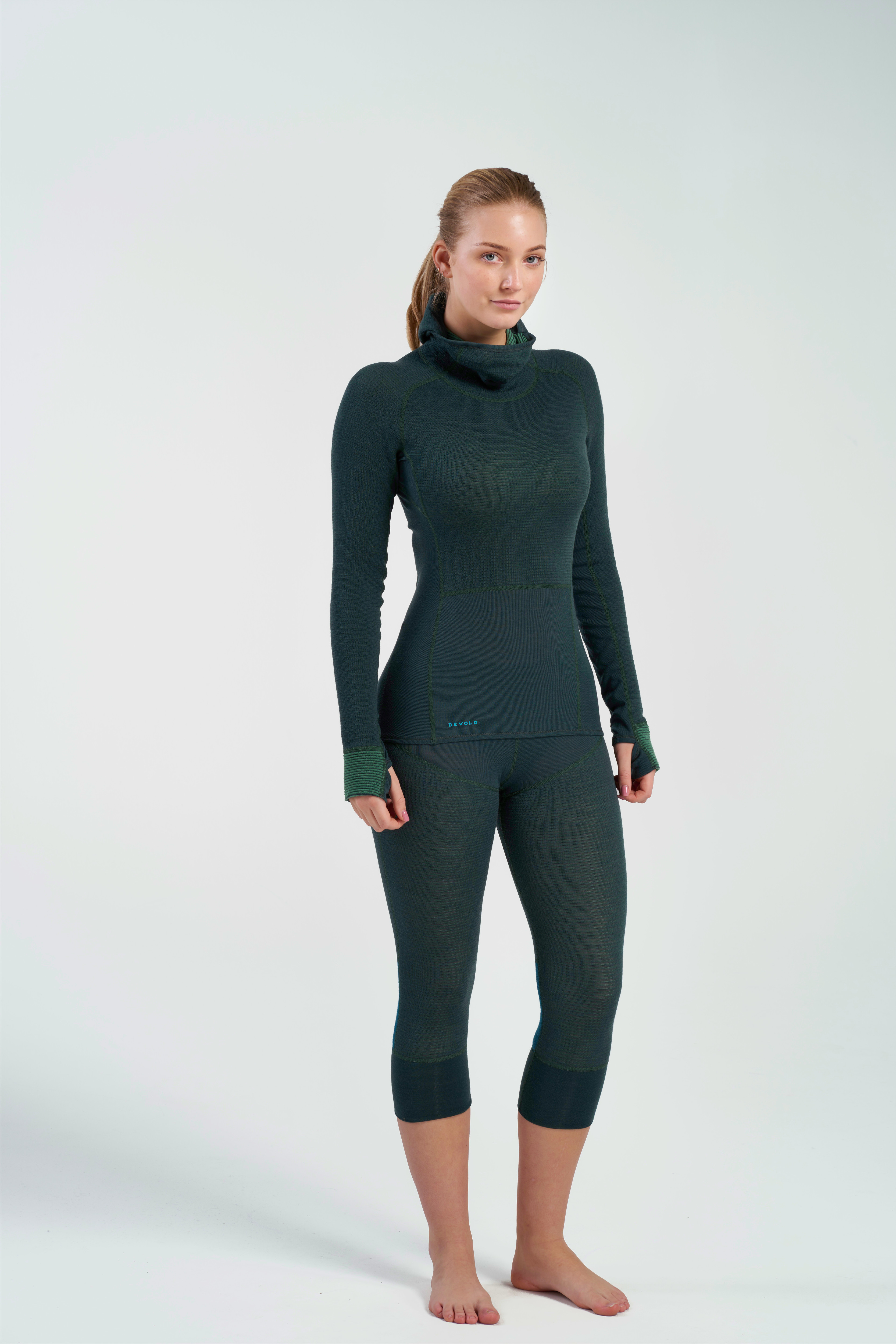 Devold Women’s Tuvegga Merino 3/4 Long Johns Woods