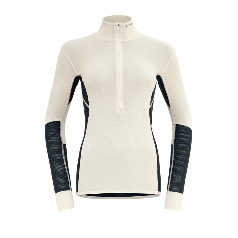 Devold Women’s Wool Mesh 190 Zip Neck Ink/Offwhite