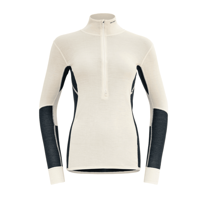 Devold Women's Wool Mesh 190 Zip Neck Ink/Offwhite Devold