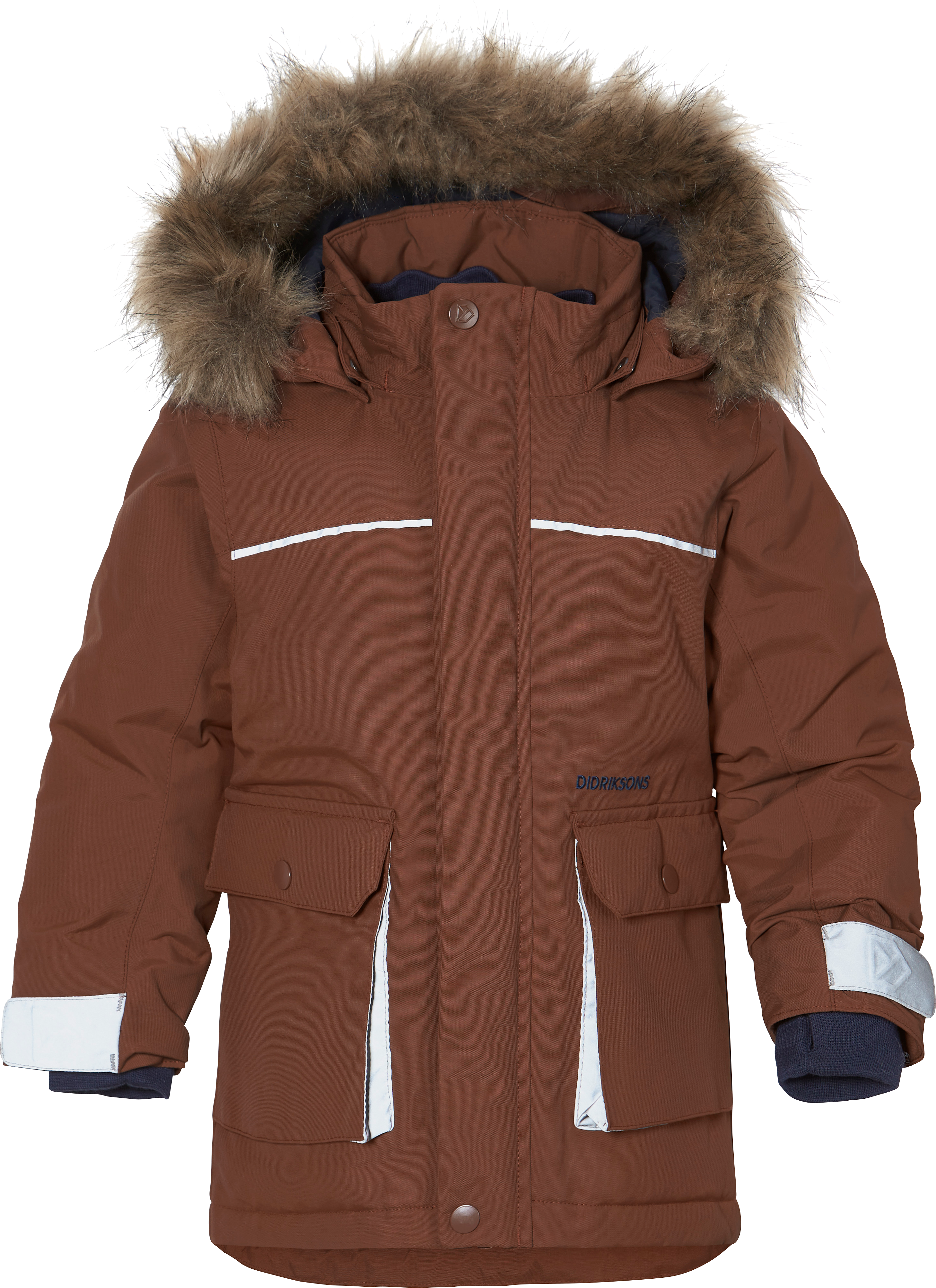 Didriksons Kids’ Kure Parka 5 Earth Brown