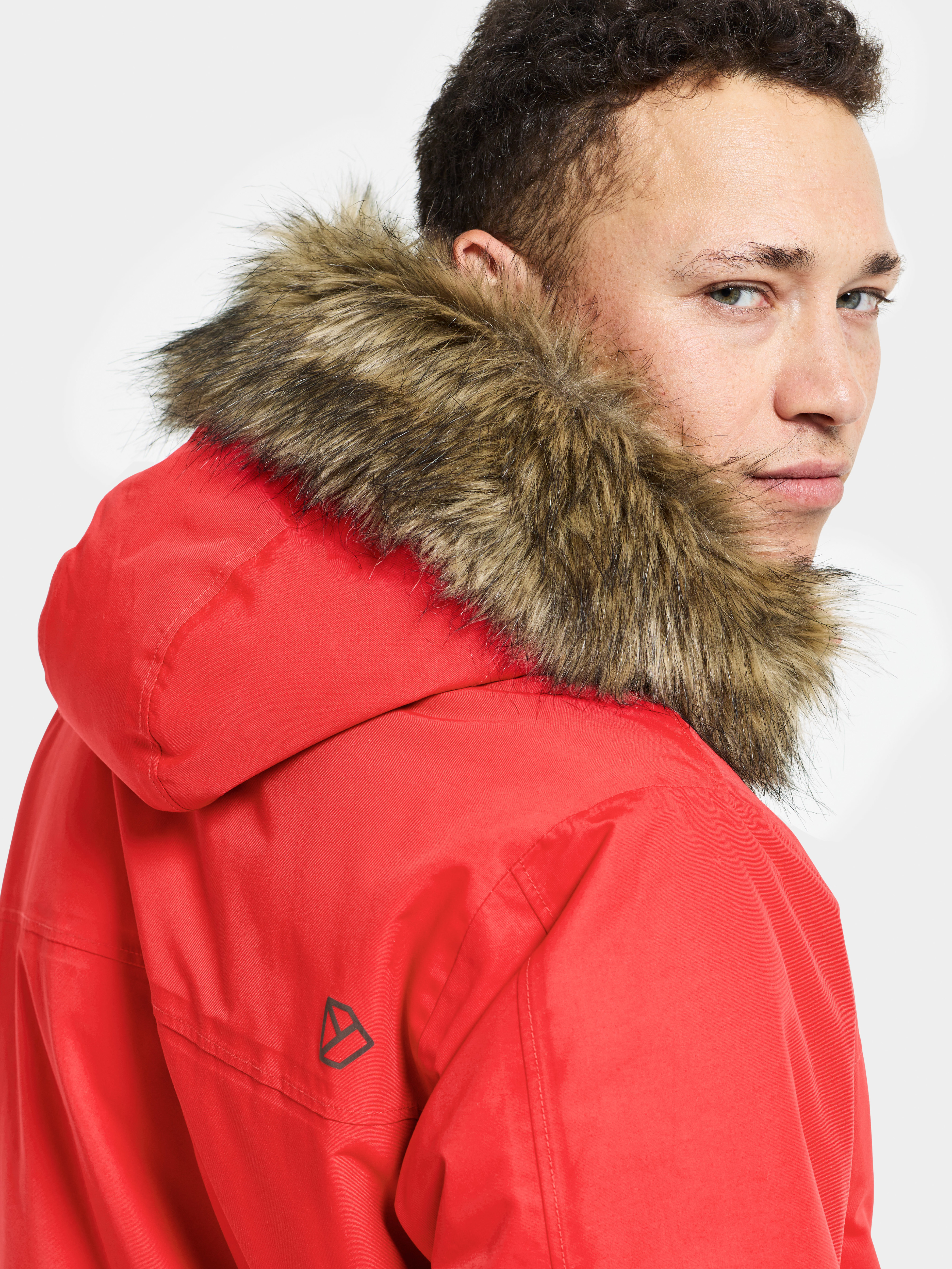 Red hot sale parka mens