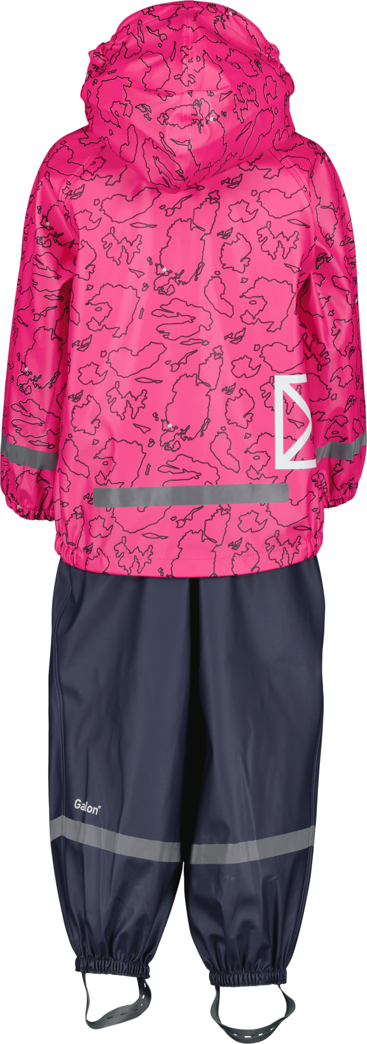 Didriksons Kids' Slaskeman Printed Set 7 Grundsund Outline/Pink Didriksons