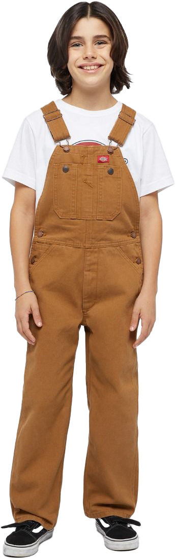 Dickies Kids’ Duck Bib Rinsed Brown Duck