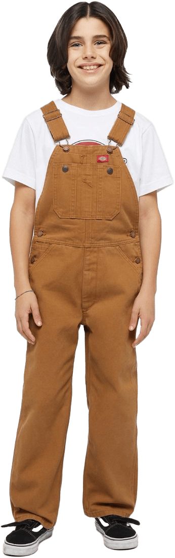 Kids' Duck Bib Rinsed Brown Duck Dickies