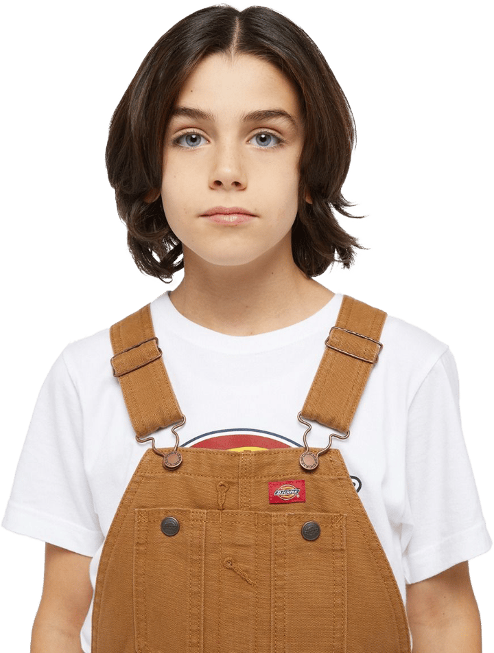 Kids' Duck Bib Rinsed Brown Duck Dickies