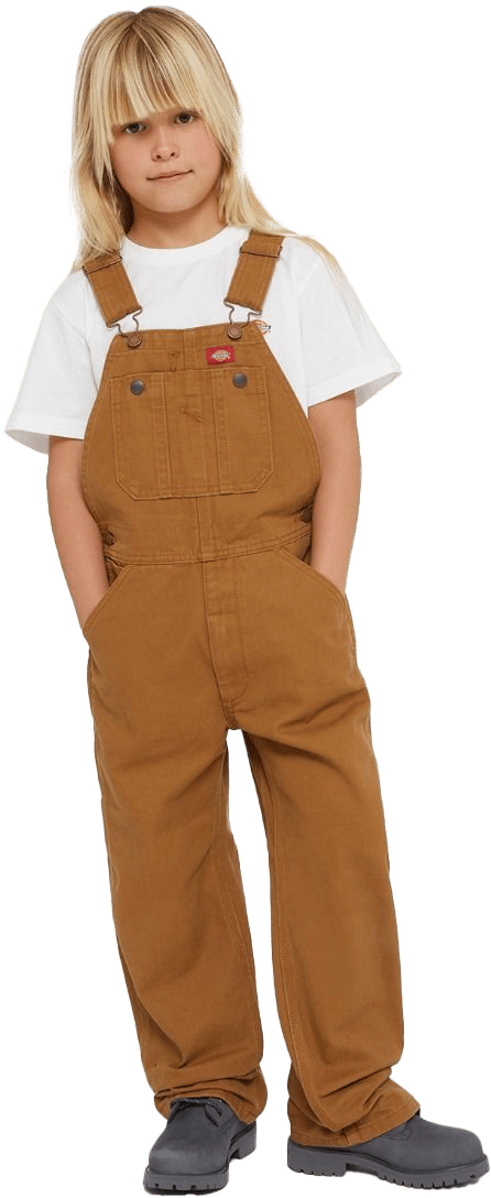 Kids' Duck Bib Rinsed Brown Duck Dickies