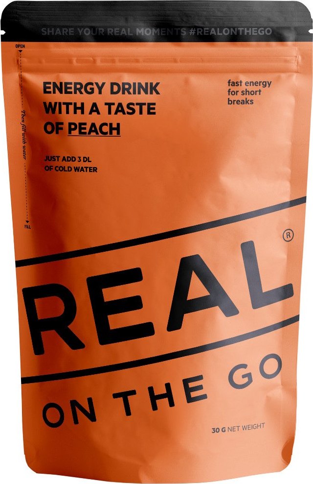 Real Turmat Energi Drink On The Go Peach