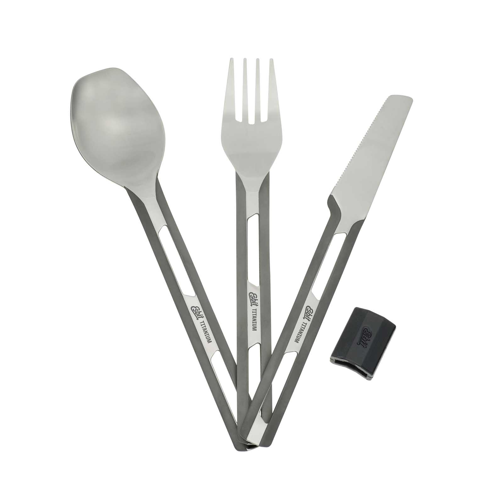 Esbit 3-pcs Titanium Cutlery-set W/S Titanium