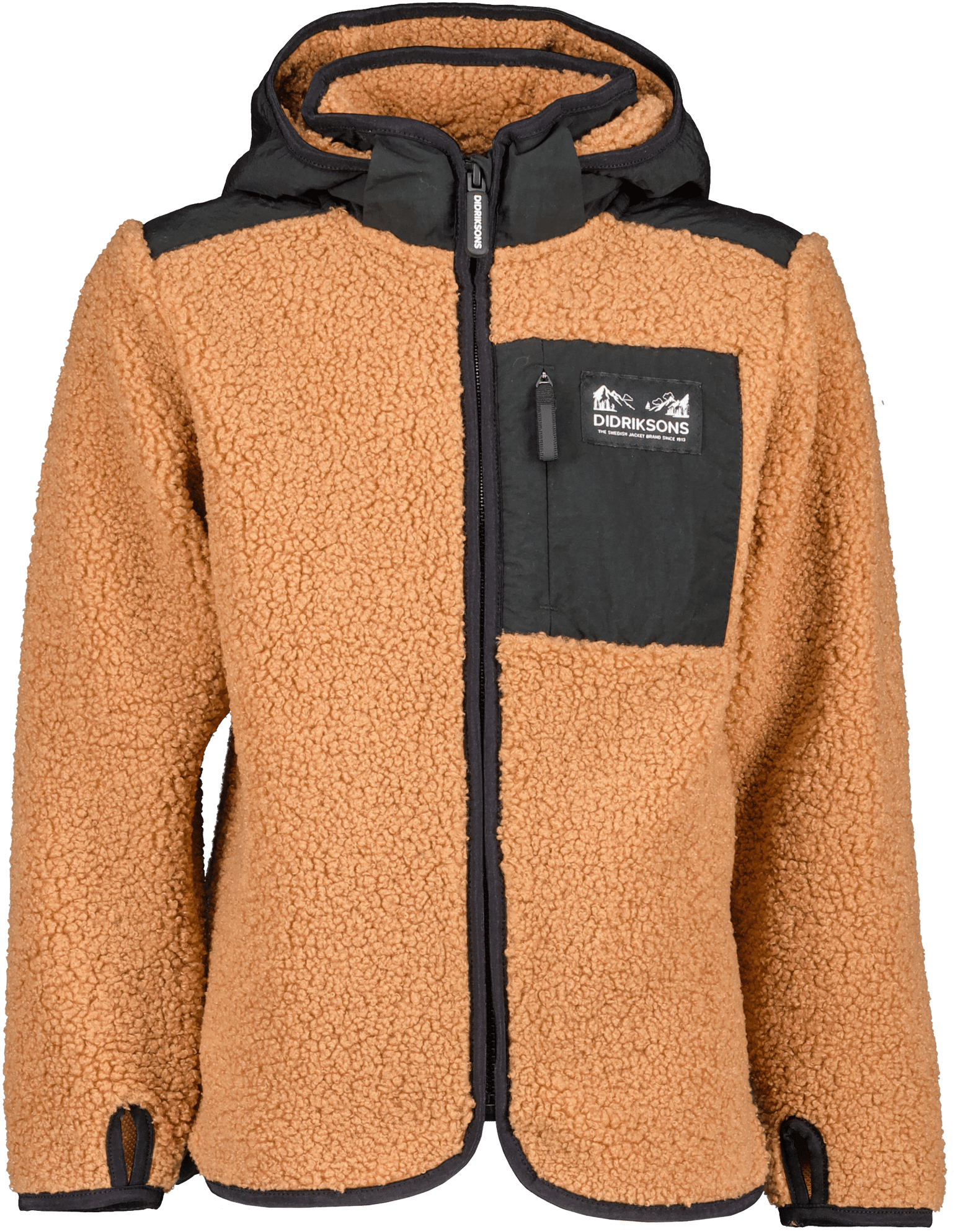 Didriksons Kids' Exa Full Zip 2 Almond Brown