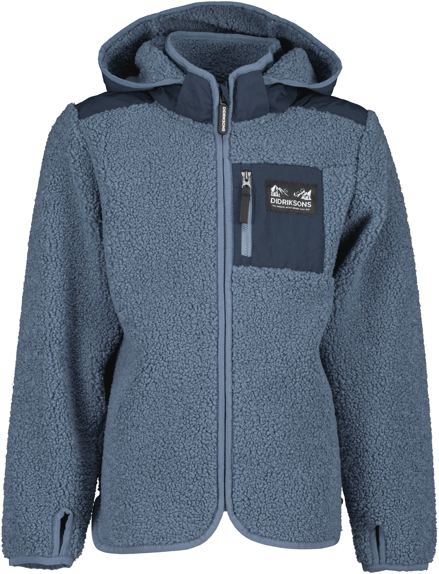 Didriksons Kids' Exa Full Zip True Blue