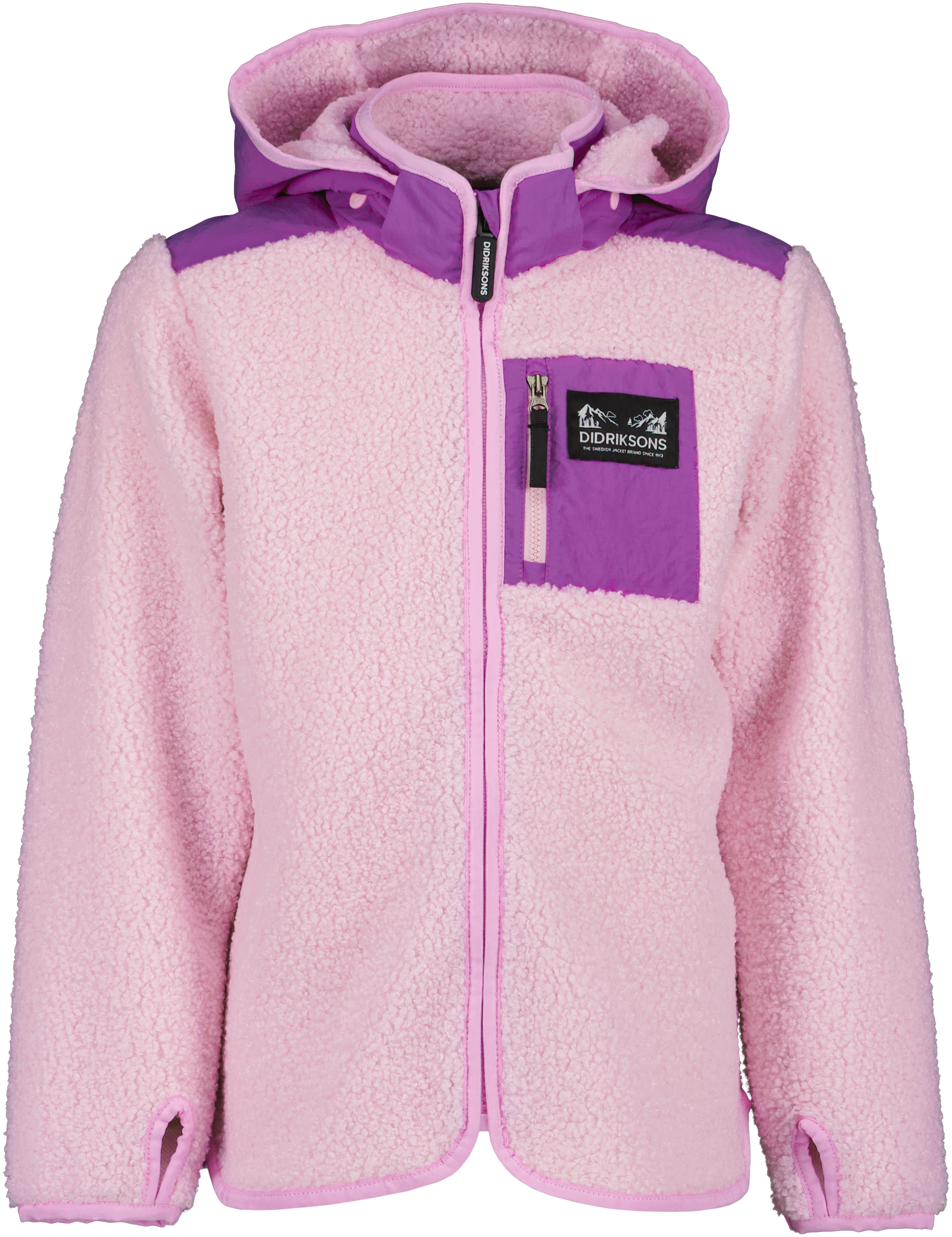 Didriksons Kids’ Exa Full Zip Orchid Pink