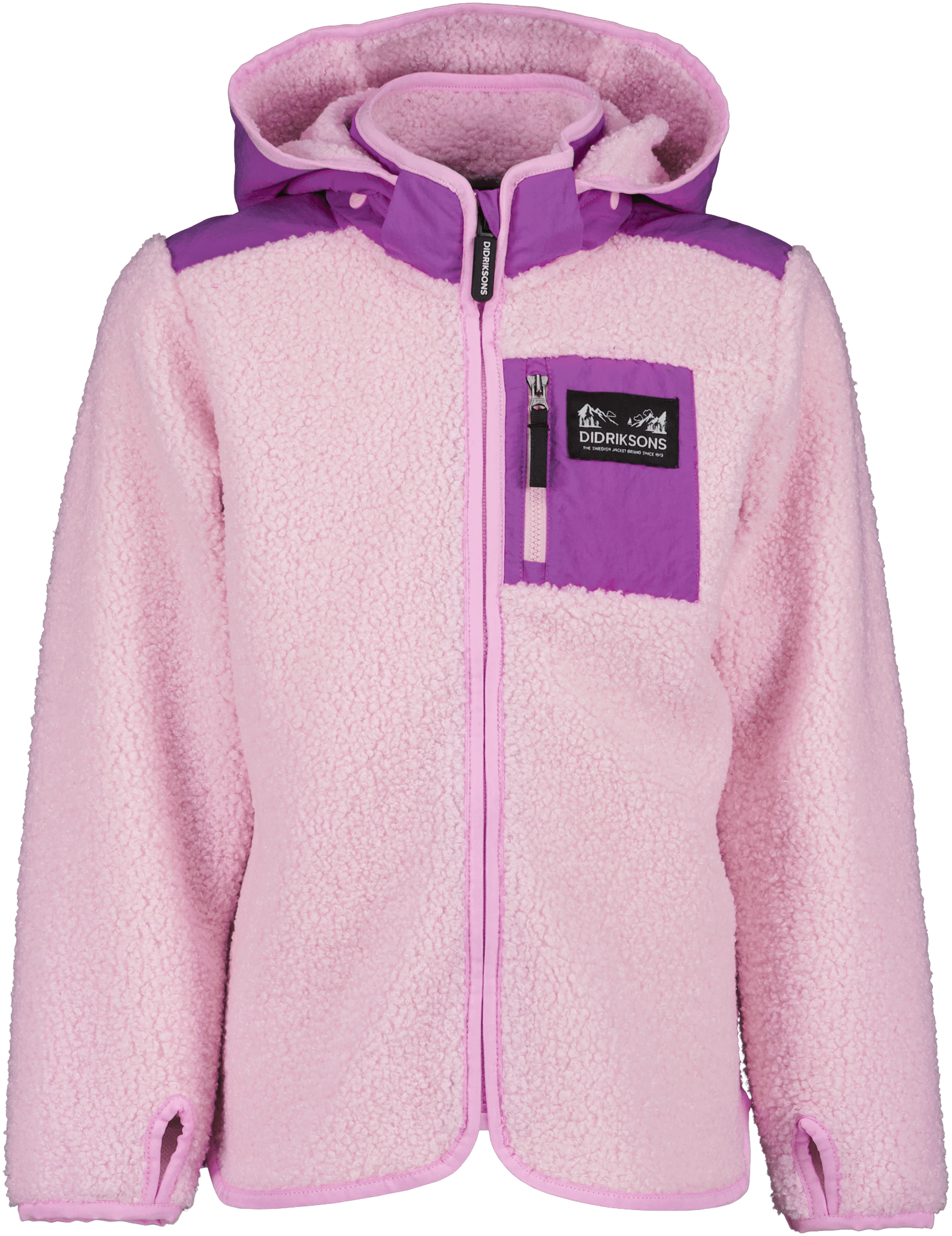 Didriksons Kids' Exa Full Zip Orchid Pink