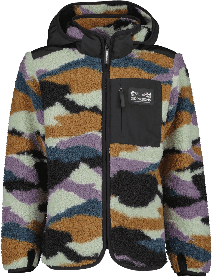 Didriksons Kids' Exa Printed Full Zip 2 Mountain Flow Didriksons