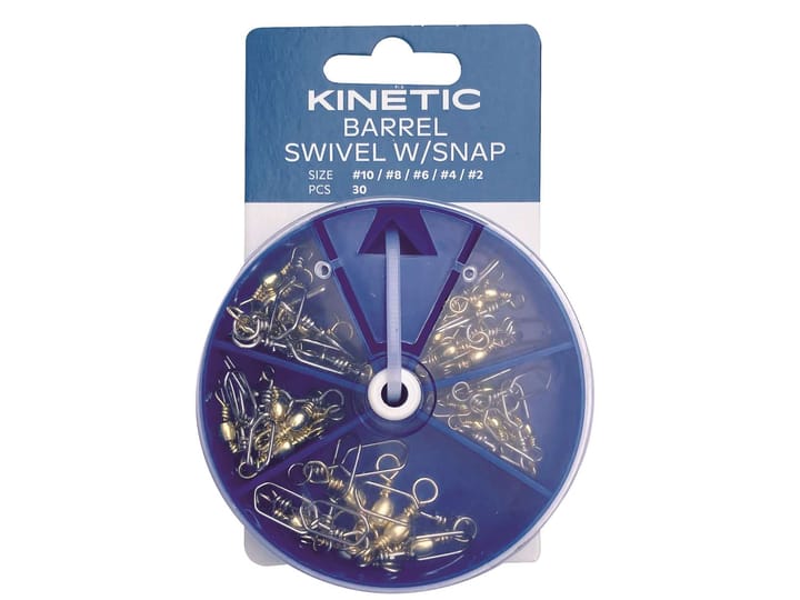 Kinetic Kinetic Barrel Swivel W/Snap Assortment Kinetic