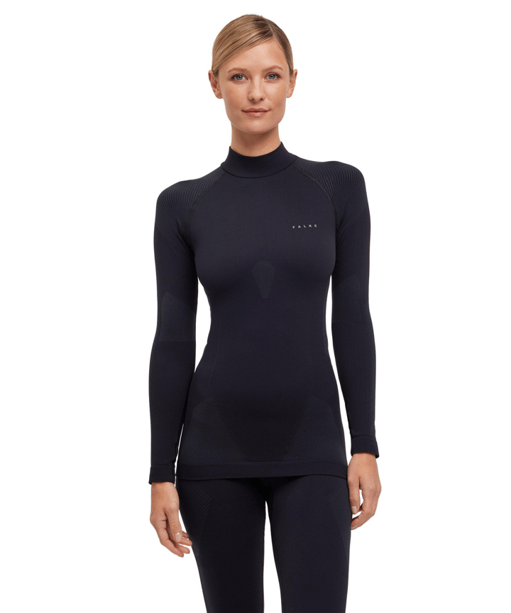 Falke Women Long Sleeve Shirt Turtle Warm Black Falke