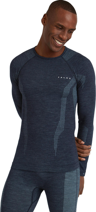 Falke Men’s Longsleeve Wool-Tech Space Blue