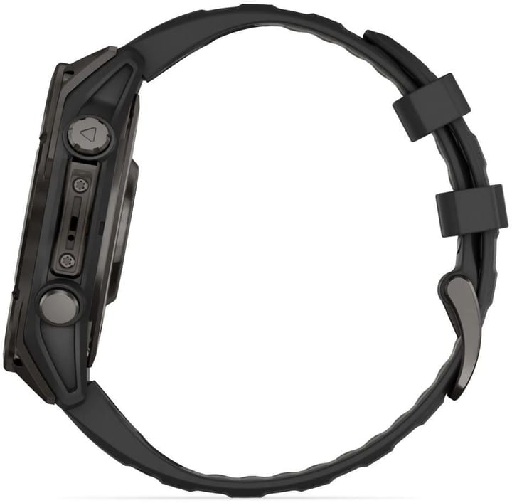 Garmin Fenix 8 Amoled 47mm, Sapphire Carbon Gray DLC Titanium - Black/Pebble Grey Silicone Strap Garmin