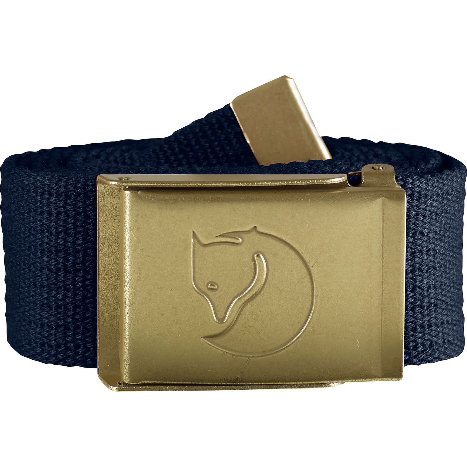 Fjällräven Canvas Brass Belt 4 cm Dark Navy