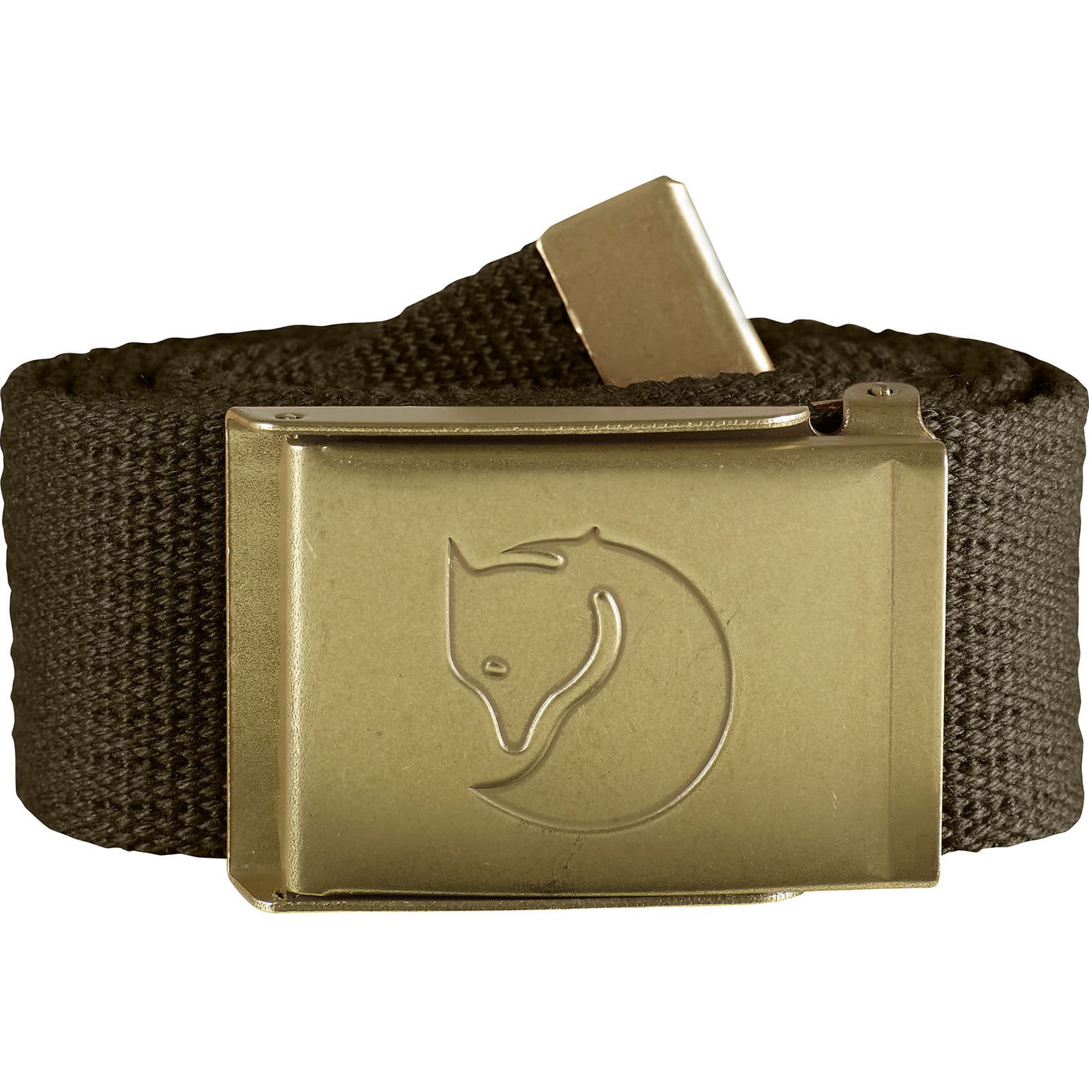 Fjällräven Canvas Brass Belt 4 cm Dark Olive