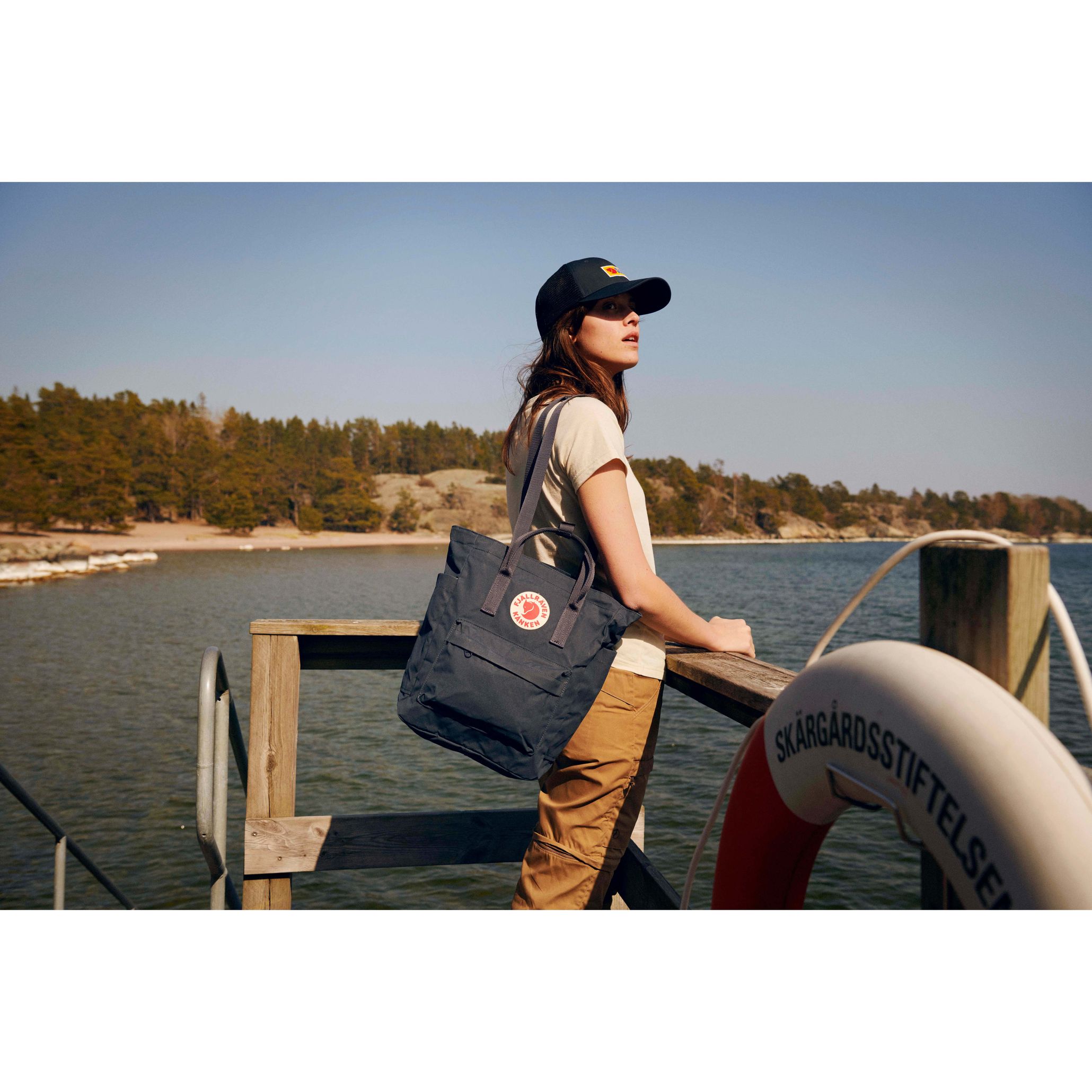 Store Fjallraven Kanken totepack sky blue