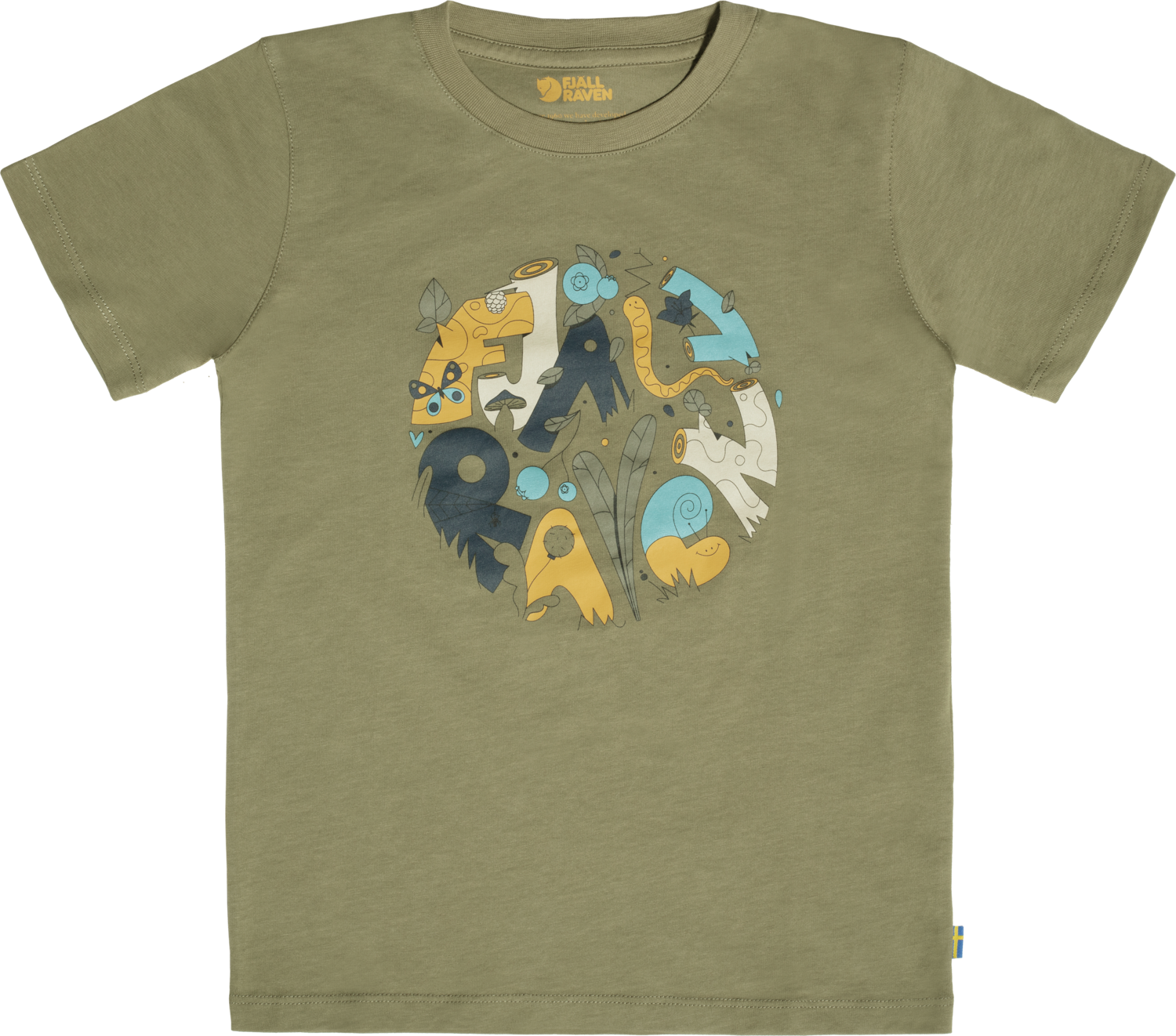 Fjällräven Fjällräven Kids' Forest Findings T-Shirt Light Olive 104, Light Olive