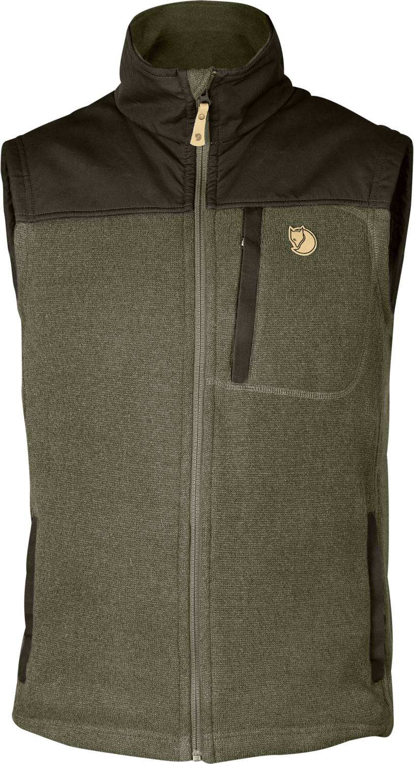 Fjällräven Men's Buck Fleece Vest Laurel Green/Deep Forest