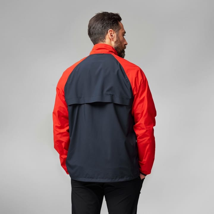 Fjällräven Men's HC Hybrid Wind Jacket Dark Navy-Flame Orange Fjällräven