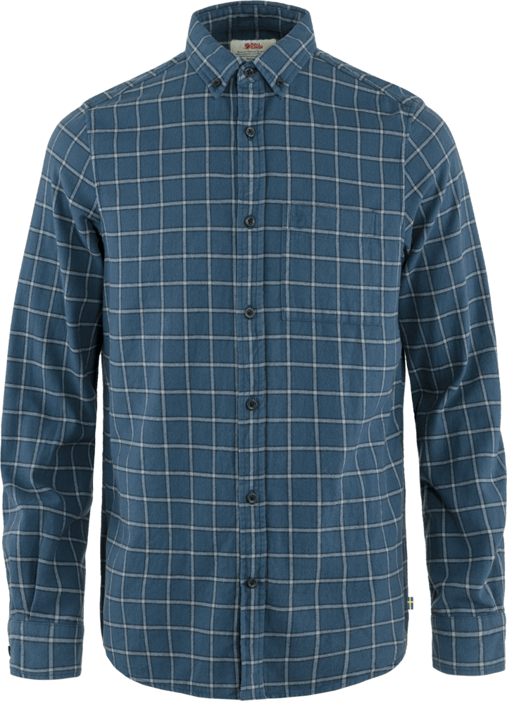 Fjällräven Men's Övik Flannel Shirt Indigo Blue-Flint Grey Fjällräven