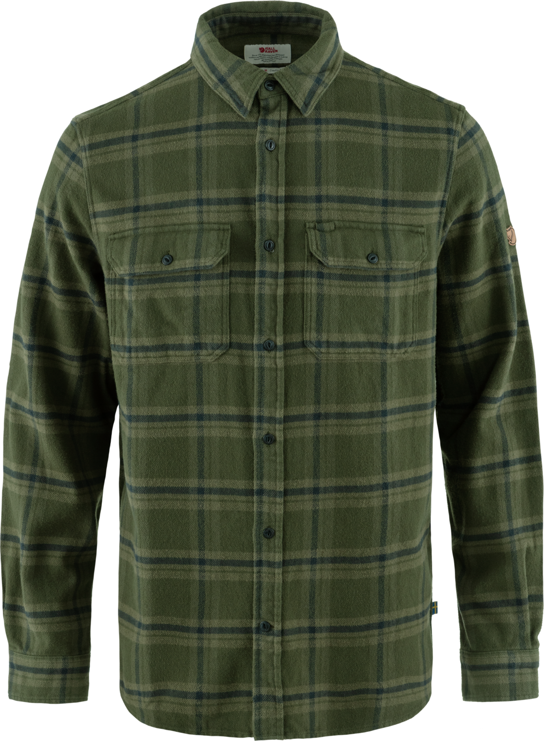 Fjällräven Men’s Övik Heavy Flannel Shirt Deep Forest-Laurel Green