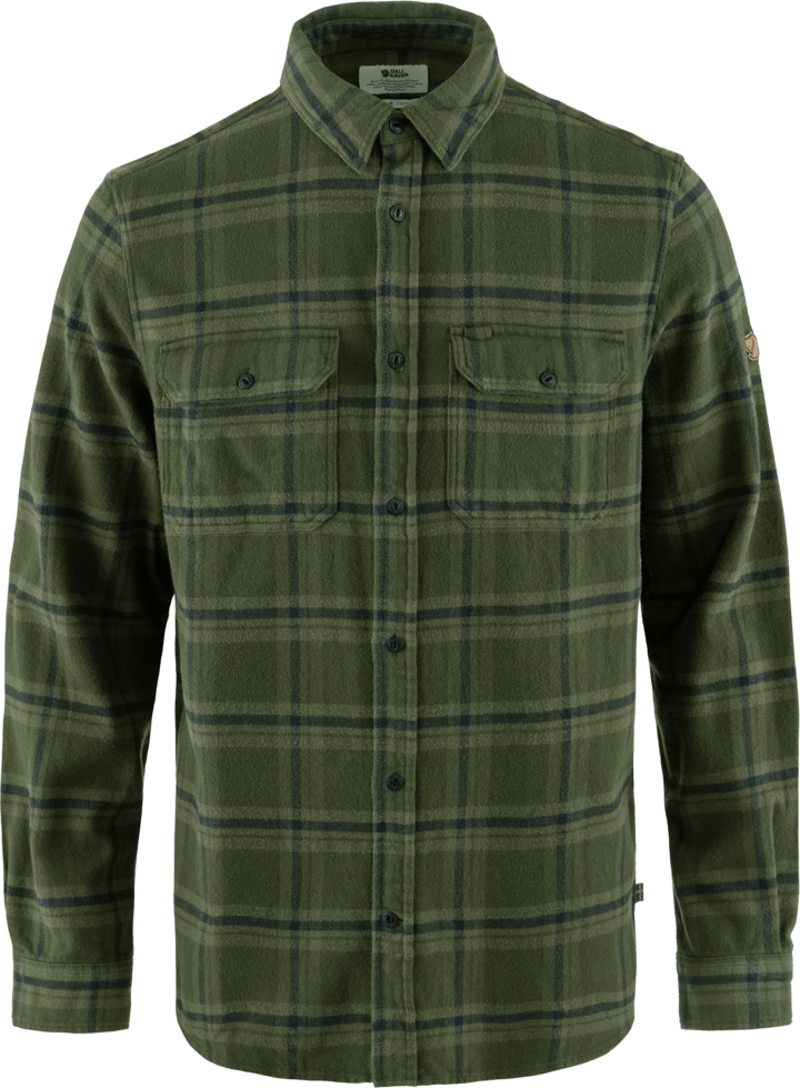 Fjällräven Men's Övik Heavy Flannel Shirt Deep Forest-Laurel Green Fjällräven