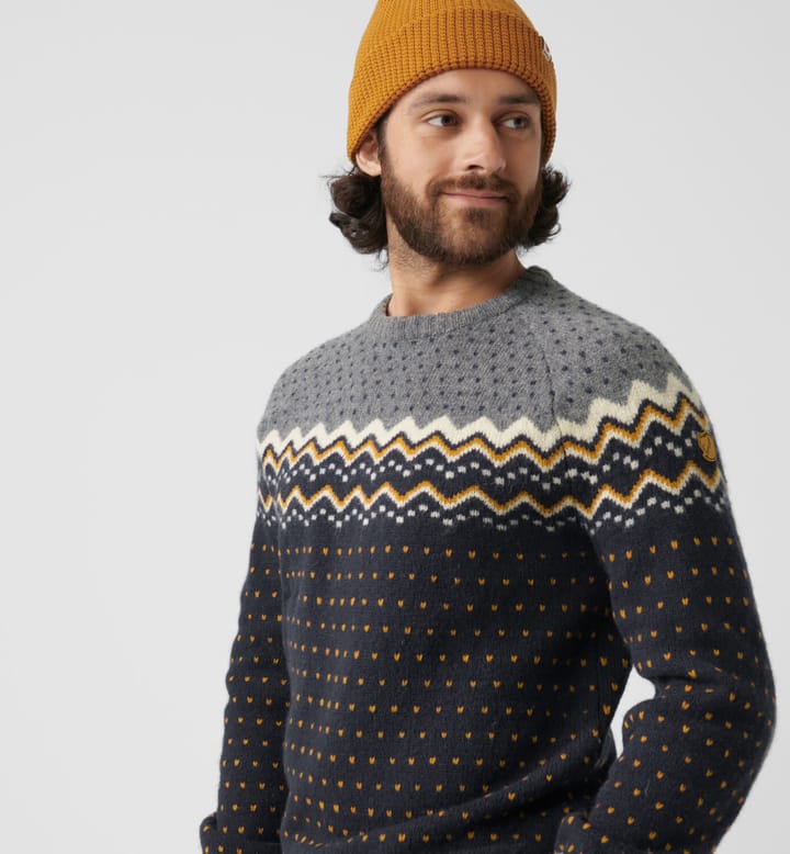 Fjällräven Men's Övik Knit Sweater Laurel Green/Deep Forest Fjällräven