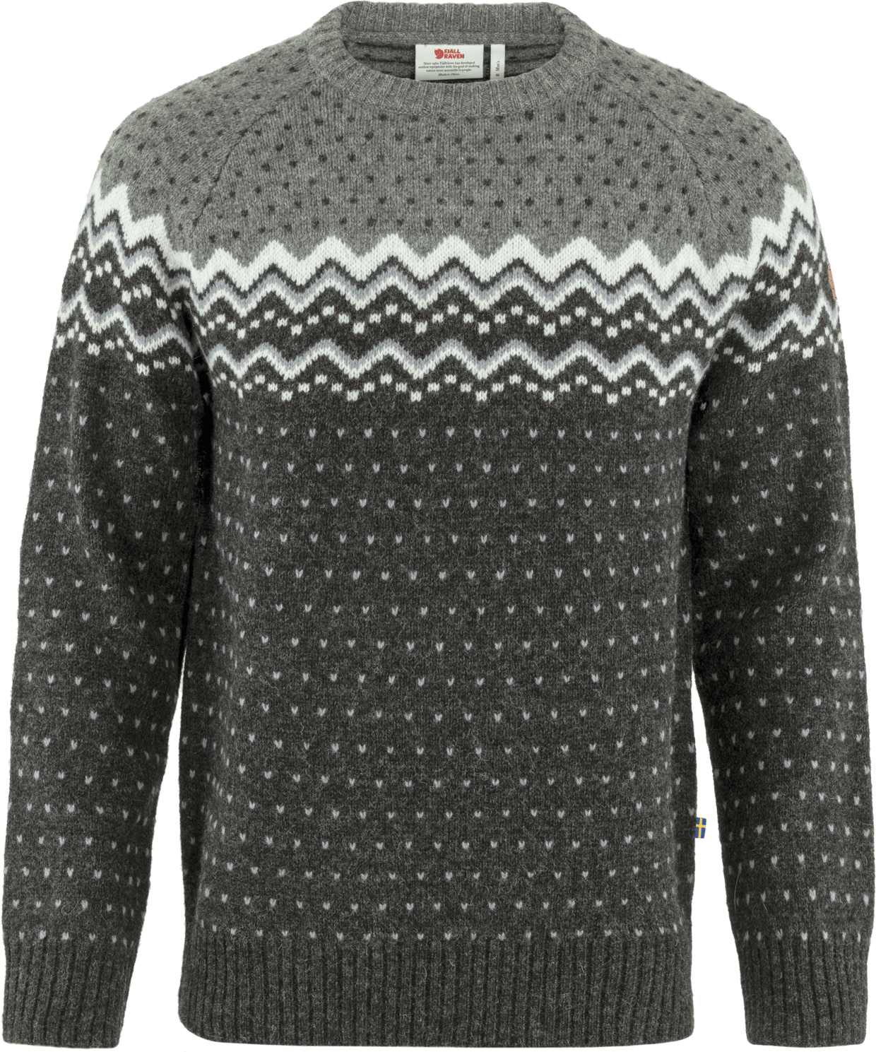 Fjällräven Men's Övik Knit Sweater Dark Grey/Grey