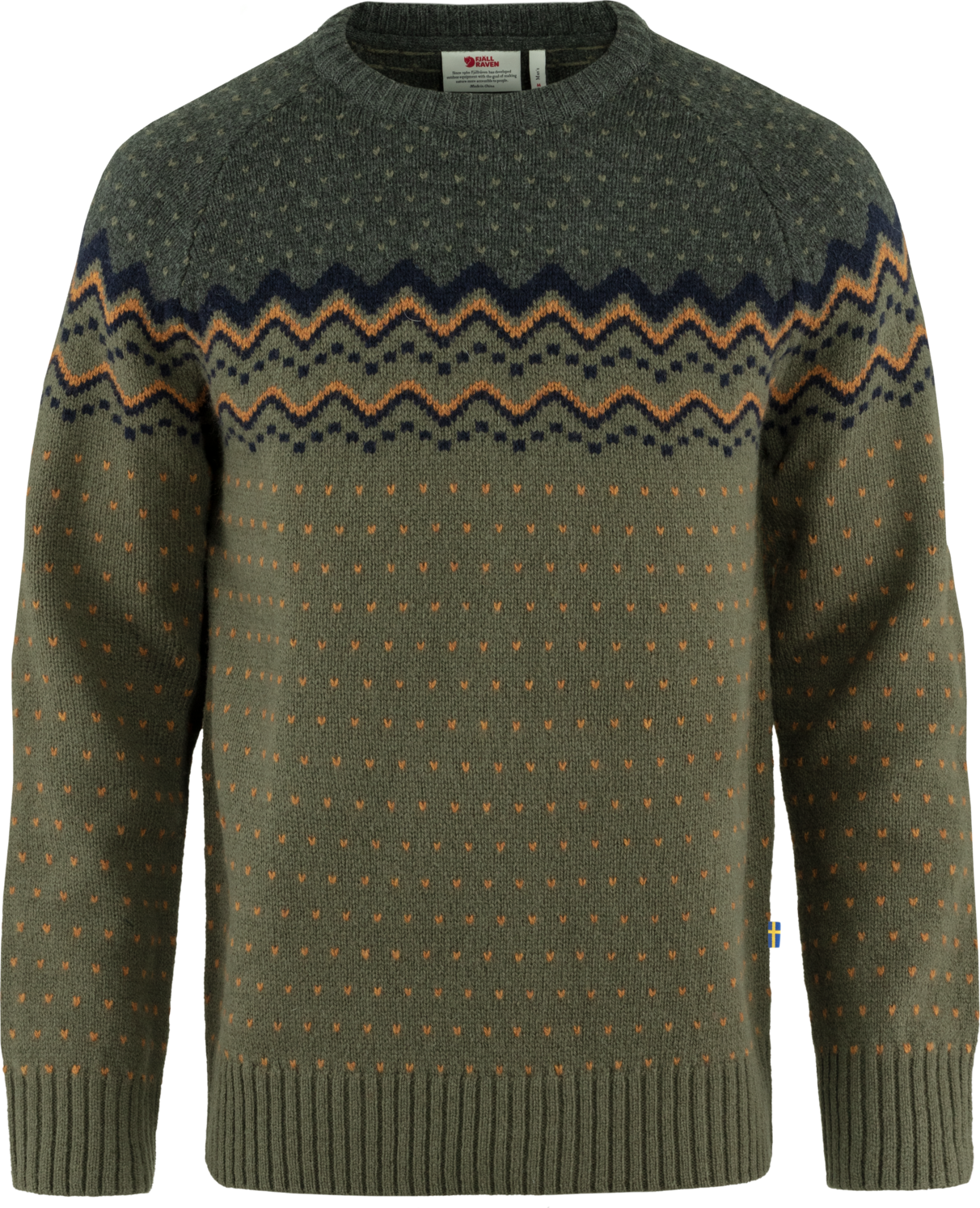 Fjällräven Men’s Övik Knit Sweater Laurel Green/Deep Forest