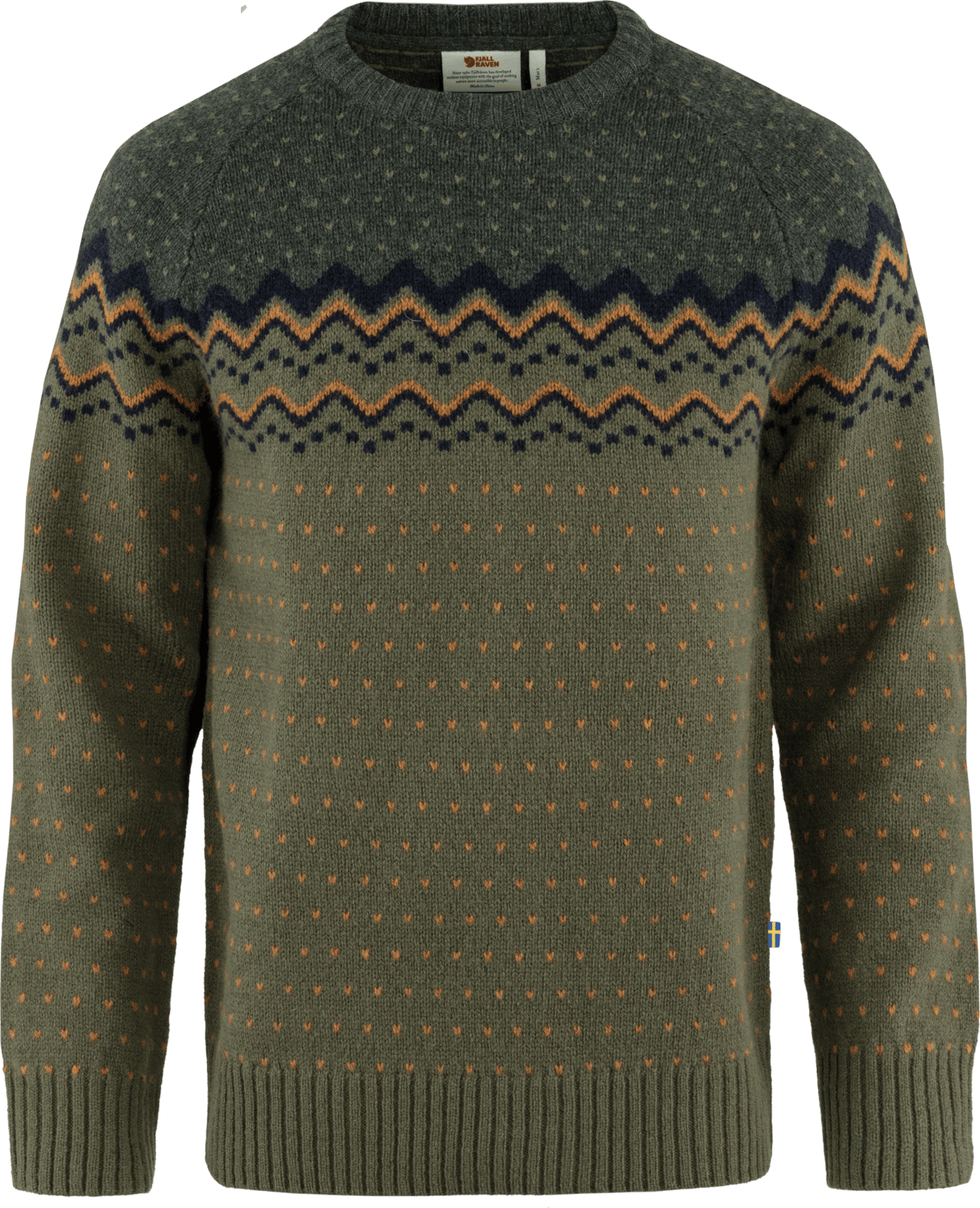 Fjällräven Men's Övik Knit Sweater Laurel Green/Deep Forest