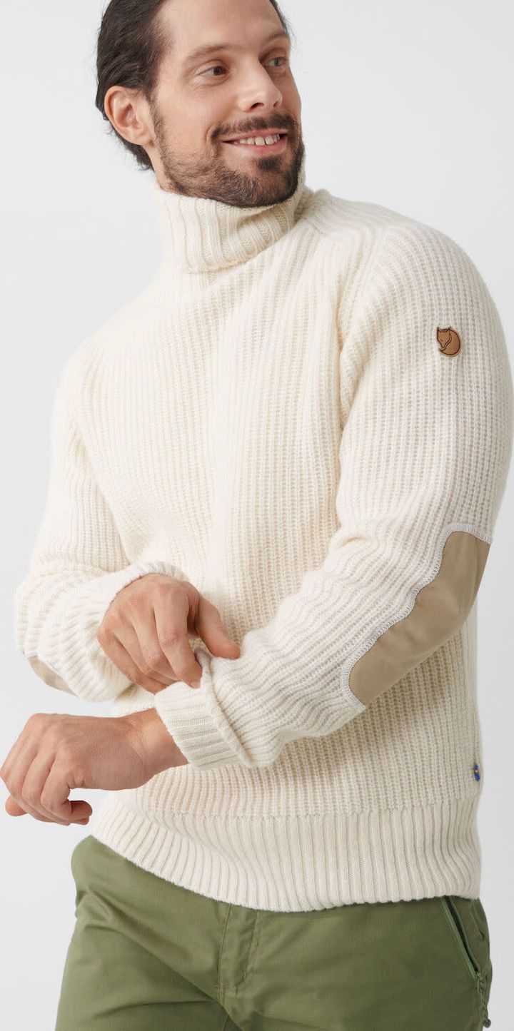 Fjällräven Men's Övik Roller Neck Sweater Chalk White Fjällräven