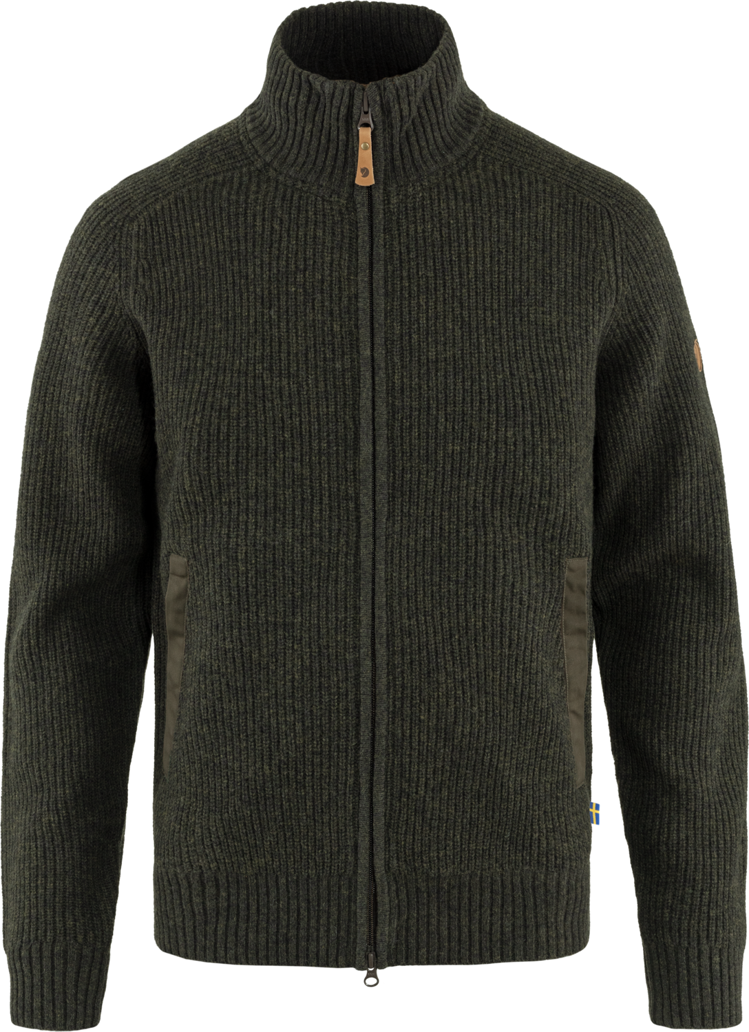 Fjällräven Men’s Övik Zip Cardigan Knit Dark Olive