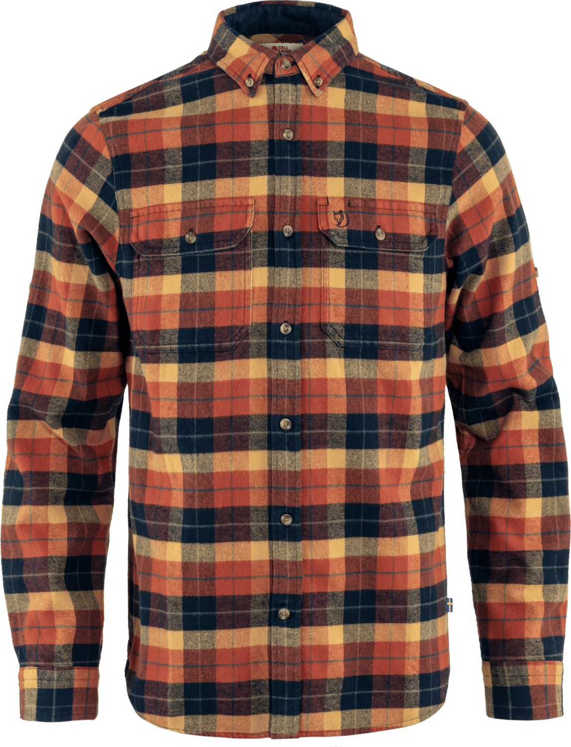 Fjällräven Men's Singi Heavy Flannel Shirt Autumn Leaf-Dark Navy