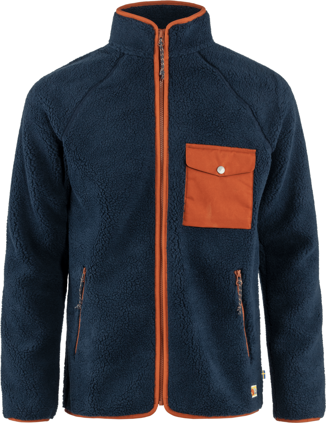 Fjällräven Men's Vardag Pile Fleece Navy-Autumn Leaf