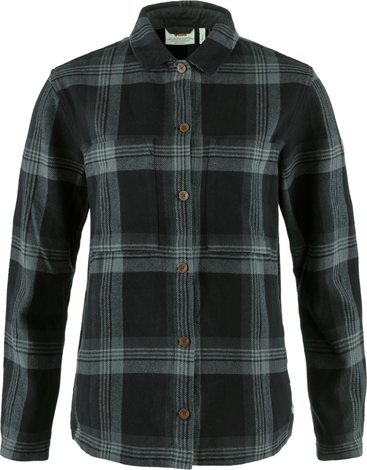 Fjällräven Women's Singi Flannel Overshirt Black-Iron Grey Fjällräven