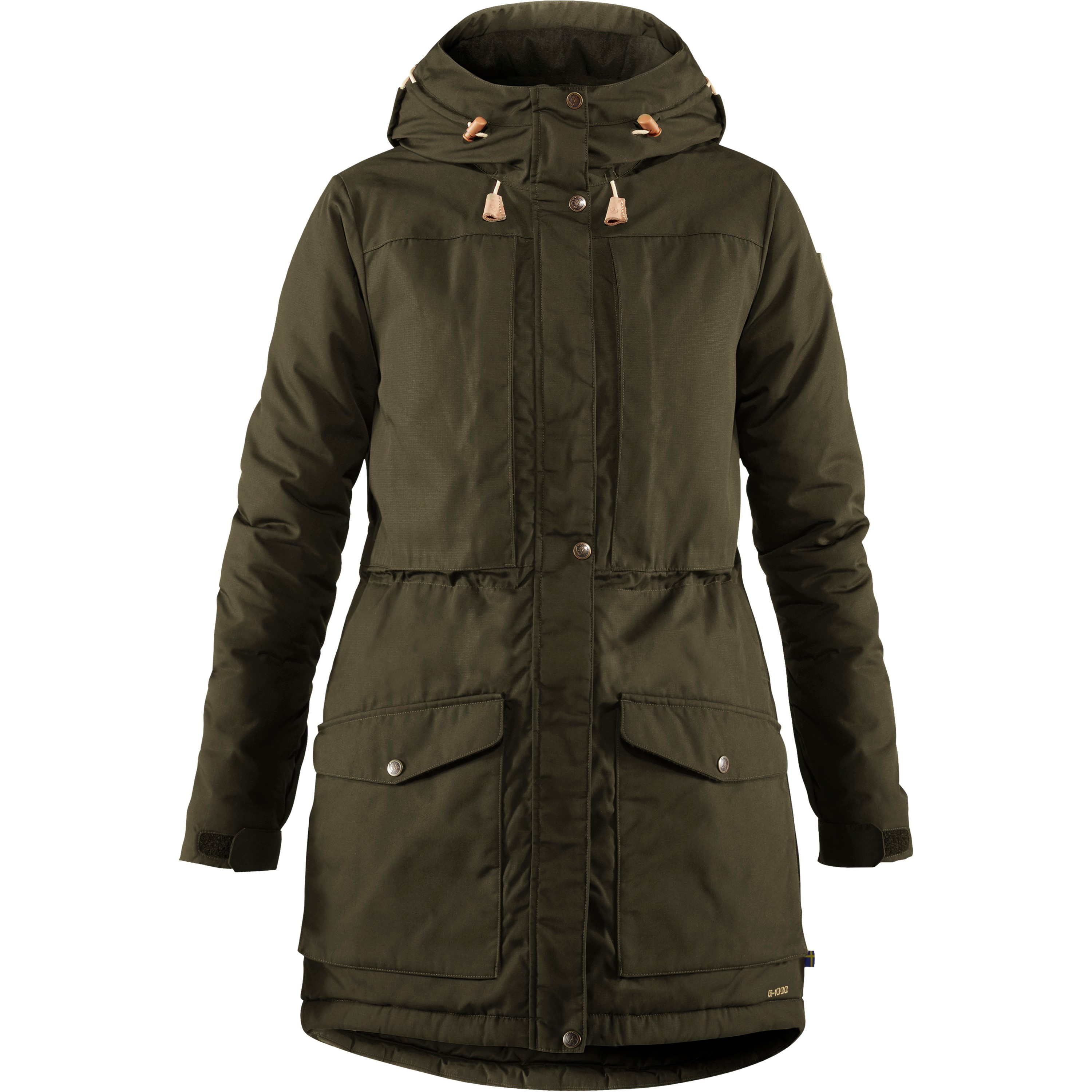 Women’s Singi Wool Padded Parka Deep Forest