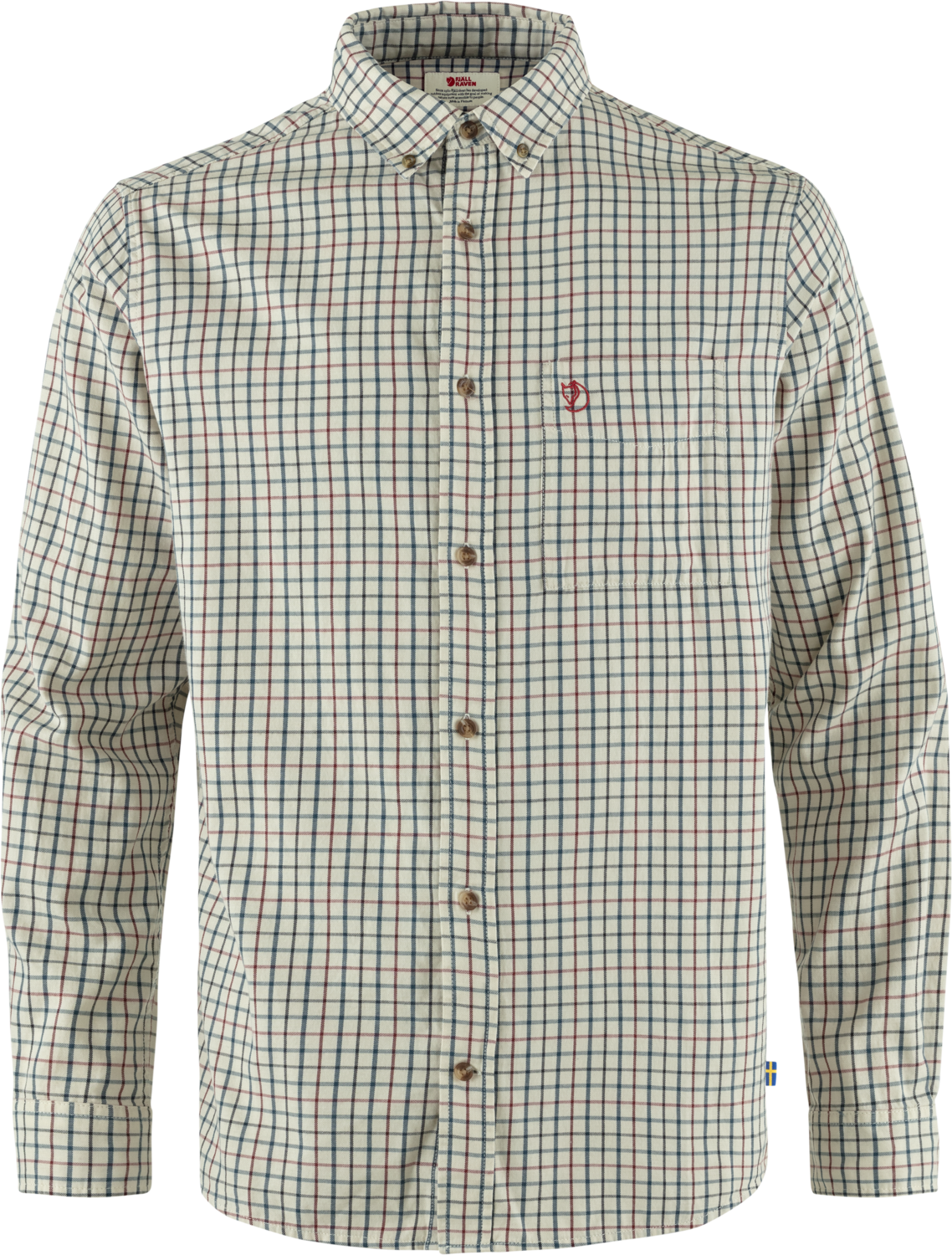 Fjällräven Men’s Sörmland Lite Flannel Shirt Chalk White-Dark Navy