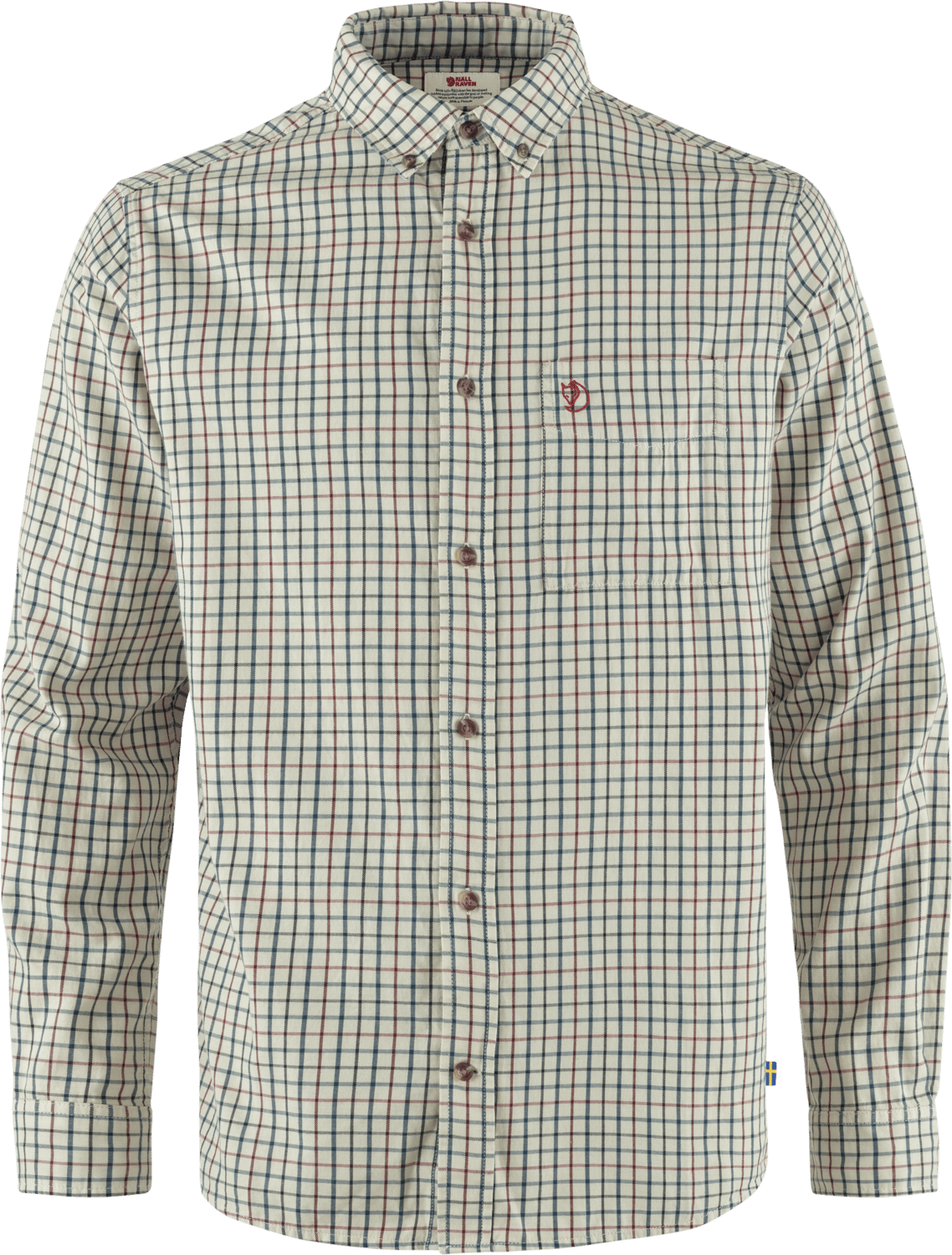 Fjällräven Men's Sörmland Lite Flannel Shirt Chalk White-Dark Navy