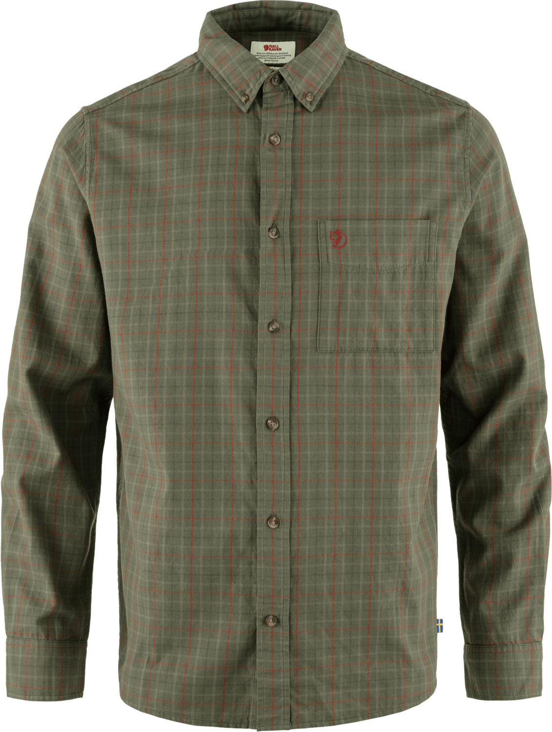 Fjällräven Men's Sörmland Lite Flannel Shirt Laurel Green-Light Olive