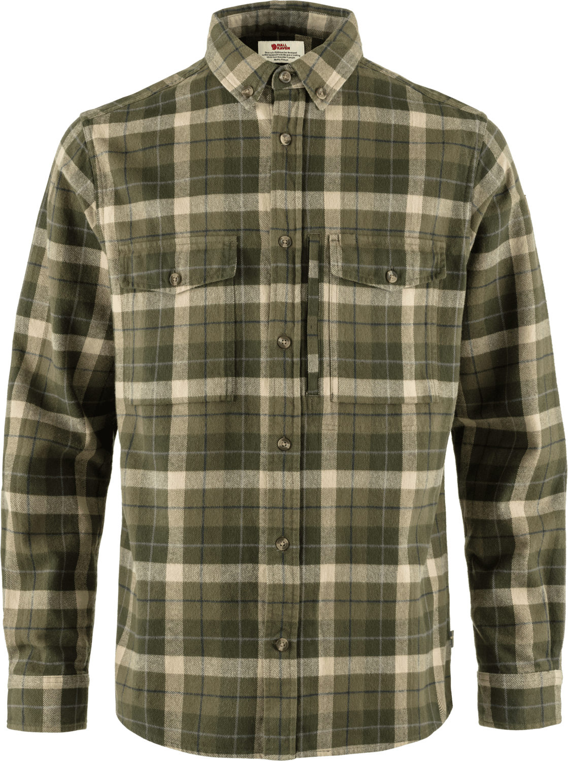 Fjällräven Men's Värmland Heavy Flannel Shirt Green-Deep Forest