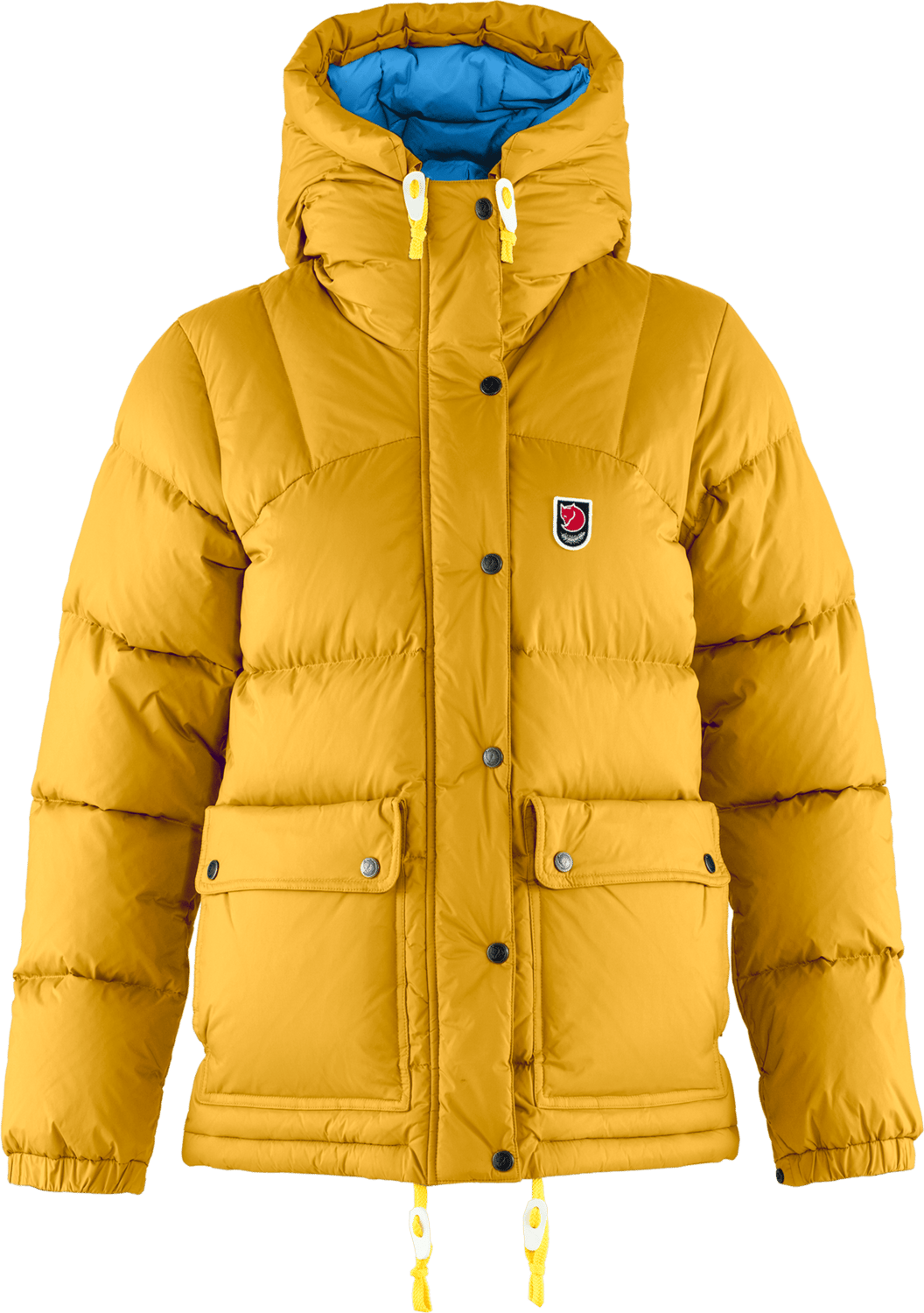 Fjällräven Women's Expedition Down Lite Jacket Mustard Yellow-Un Blue