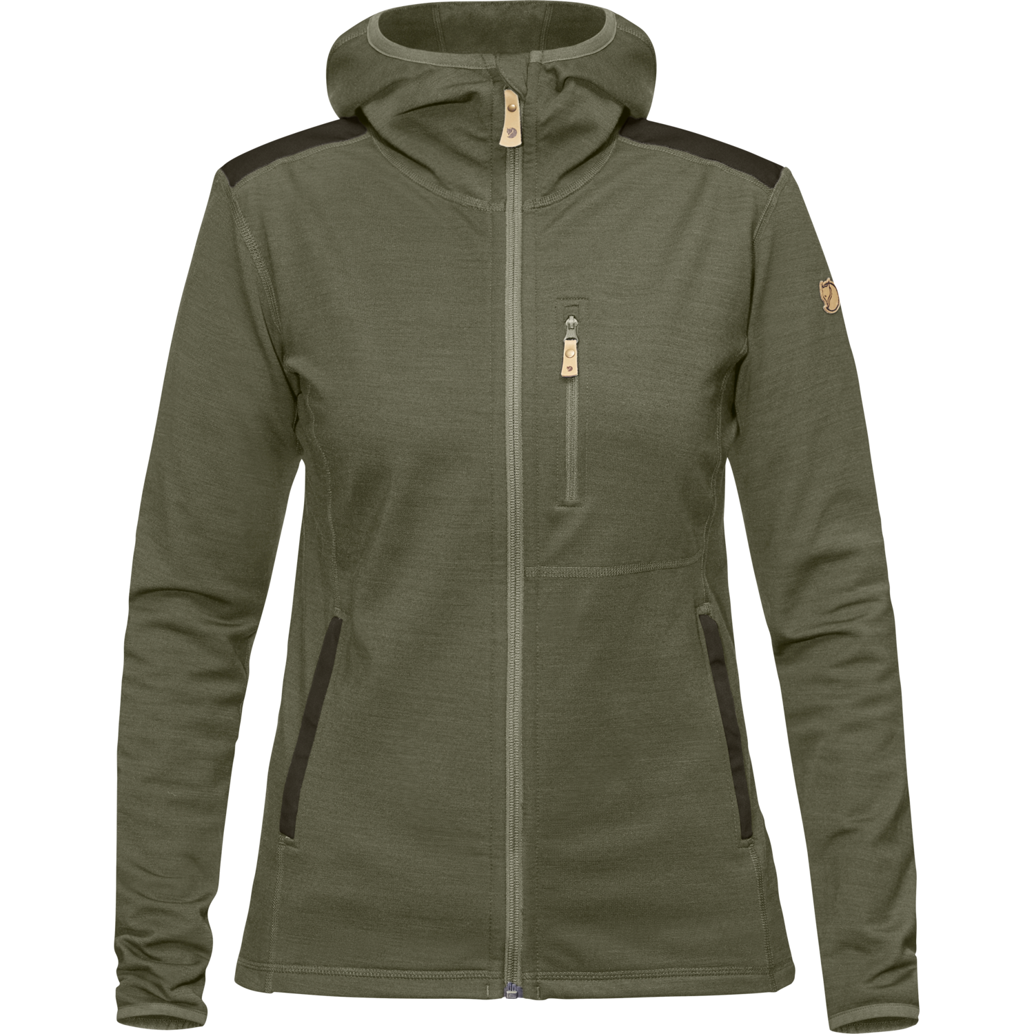 Fjällräven Women’s Keb Fleece Hoodie Laurel Green/Deep Forest