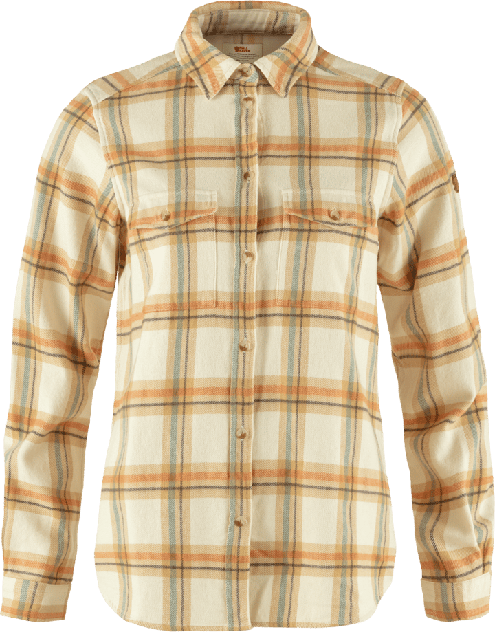 Fjällräven Women's Övik Heavy Flannel Shirt Chalk White-Dune Beige Fjällräven