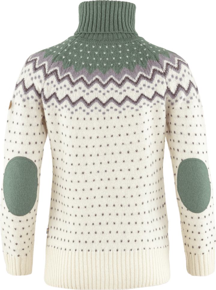 Fjällräven Women's Övik Knit Roller Neck Chalk White-Patina Green Fjällräven