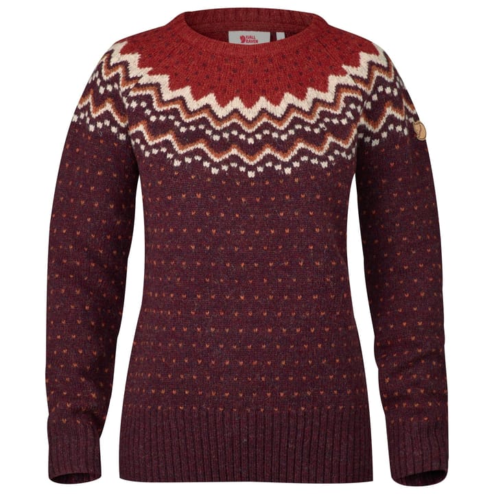 Fjällräven Women's Övik Knit Sweater Dark Garnet Fjällräven